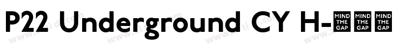 P22 Underground CY H字体转换